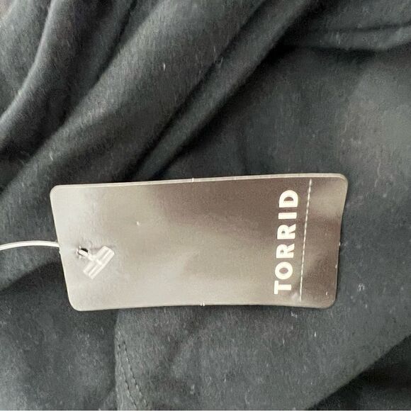 Torrid Black Long Sleeve Mesh One shoulder Foxy knit top Brand New! - Picture 12 of 15